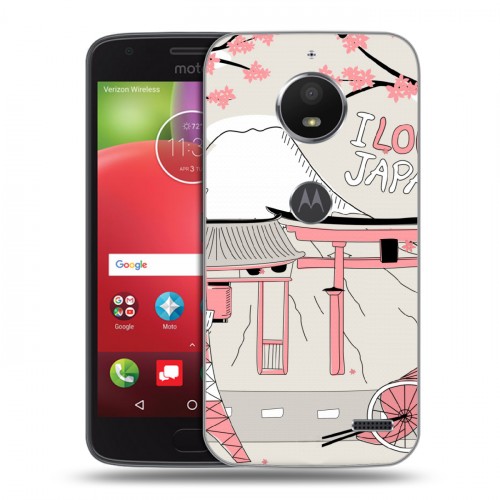 Дизайнерский пластиковый чехол для Motorola Moto E4 Столичные зарисовки