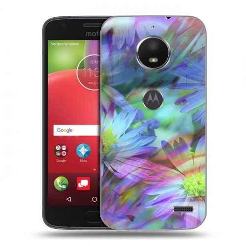 Дизайнерский пластиковый чехол для Motorola Moto E4 Цветочные мотивы