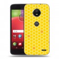 Дизайнерский пластиковый чехол для Motorola Moto E4 Пчелиные узоры