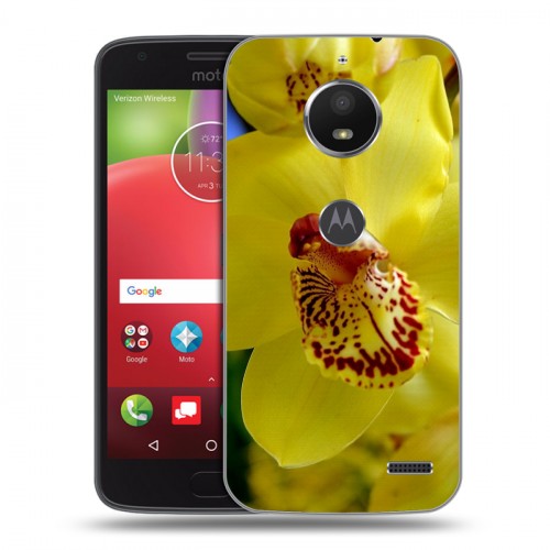 Дизайнерский пластиковый чехол для Motorola Moto E4 Орхидеи