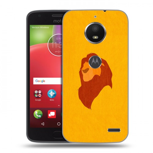 Дизайнерский пластиковый чехол для Motorola Moto E4 Король Лев
