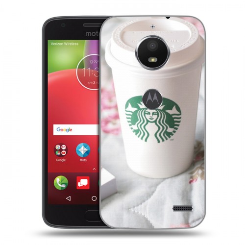 Дизайнерский пластиковый чехол для Motorola Moto E4 Кофе напиток