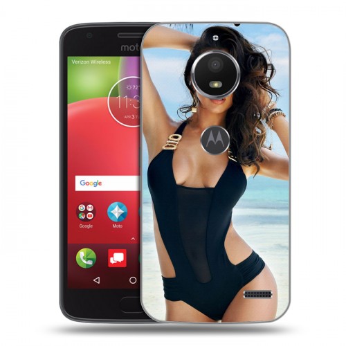 Дизайнерский пластиковый чехол для Motorola Moto E4 Ирина Шейк