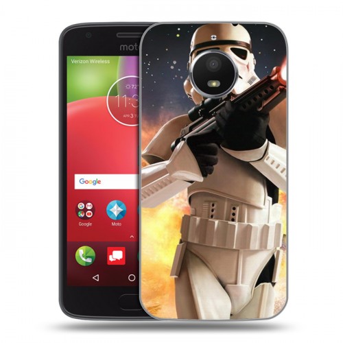 Дизайнерский силиконовый чехол для Motorola Moto E4 Plus Star Wars Battlefront