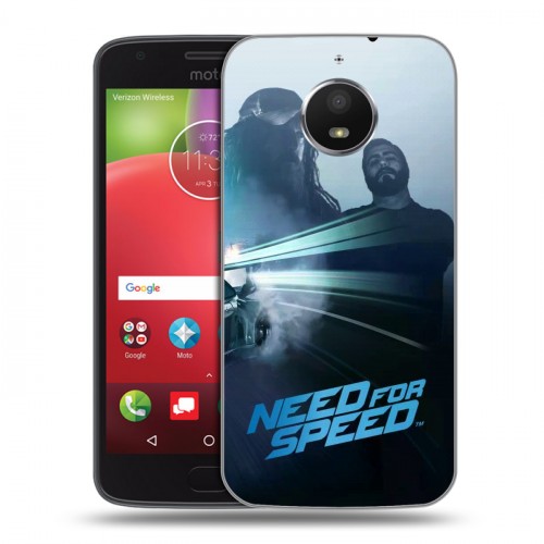 Дизайнерский силиконовый чехол для Motorola Moto E4 Plus Need For Speed