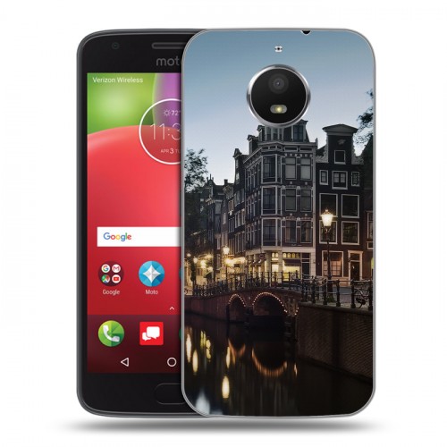 Дизайнерский силиконовый чехол для Motorola Moto E4 Plus амстердам