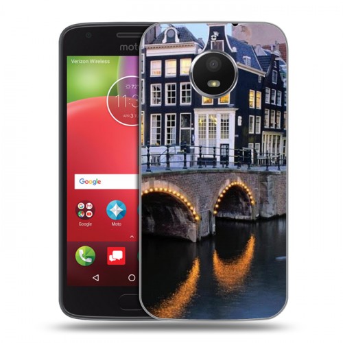 Дизайнерский силиконовый чехол для Motorola Moto E4 Plus амстердам