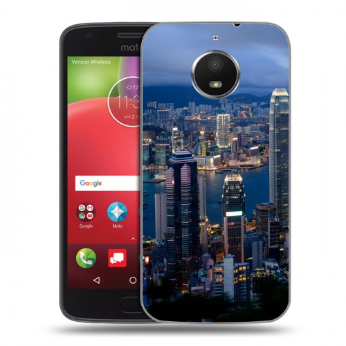 Дизайнерский пластиковый чехол для Motorola Moto E4 Plus Гонконг
