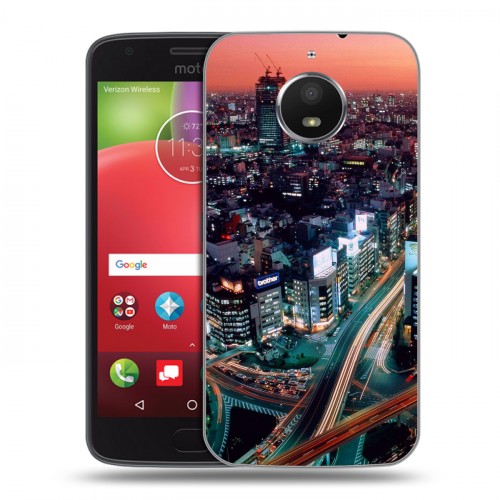 Дизайнерский силиконовый чехол для Motorola Moto E4 Plus Токио