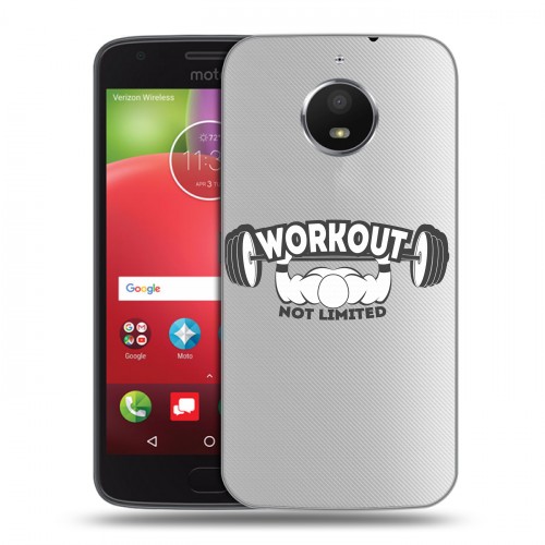 Полупрозрачный дизайнерский силиконовый чехол для Motorola Moto E4 Plus Прозрачные пауэрлифтинг