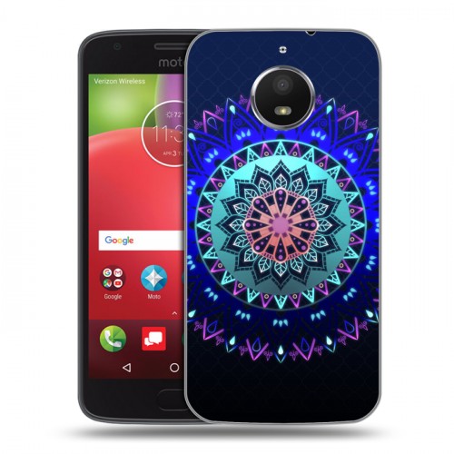 Дизайнерский силиконовый чехол для Motorola Moto E4 Plus Светящиеся мандалы
