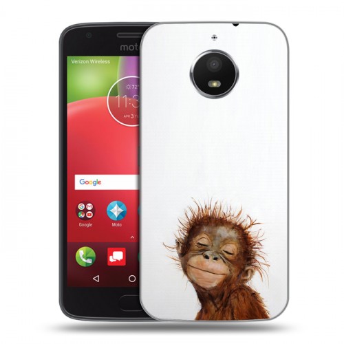 Дизайнерский силиконовый чехол для Motorola Moto E4 Plus Мятные звери