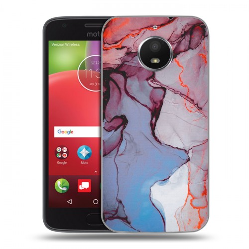 Дизайнерский пластиковый чехол для Motorola Moto E4 Plus Мраморные узоры