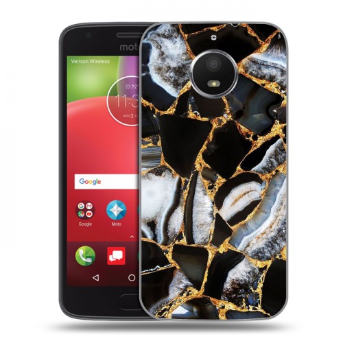 Дизайнерский силиконовый чехол для Motorola Moto E4 Plus Мраморные узоры
