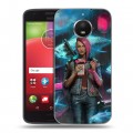 Дизайнерский силиконовый чехол для Motorola Moto E4 Plus Cyberpunk 2077
