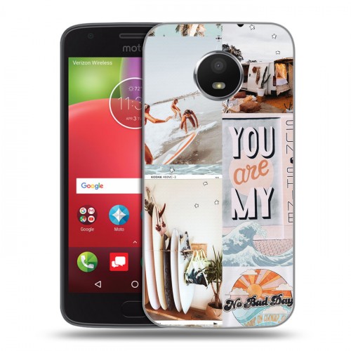 Дизайнерский пластиковый чехол для Motorola Moto E4 Plus Коллаж