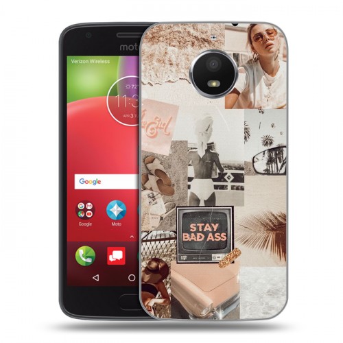 Дизайнерский силиконовый чехол для Motorola Moto E4 Plus Коллаж
