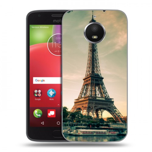 Дизайнерский пластиковый чехол для Motorola Moto E4 Plus Париж