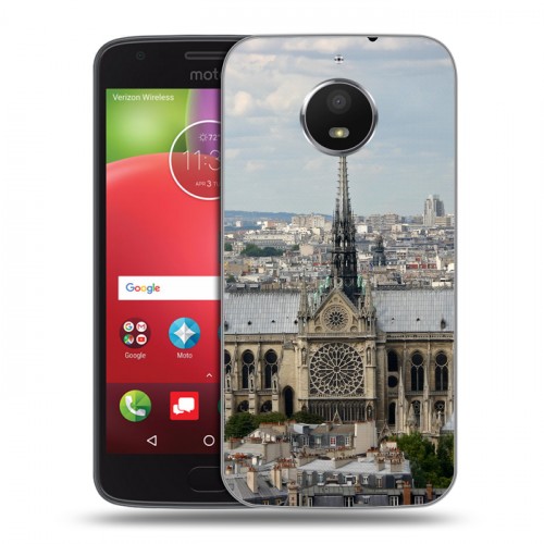 Дизайнерский силиконовый чехол для Motorola Moto E4 Plus Париж