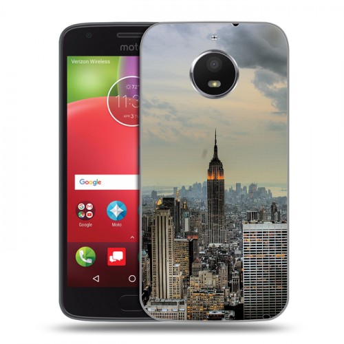 Дизайнерский силиконовый чехол для Motorola Moto E4 Plus Нью-Йорк