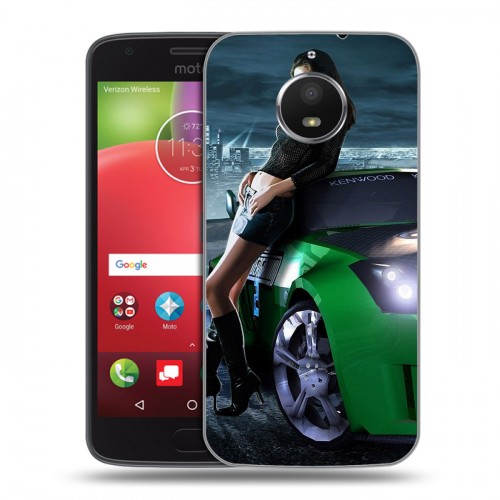 Дизайнерский силиконовый чехол для Motorola Moto E4 Plus Need for speed
