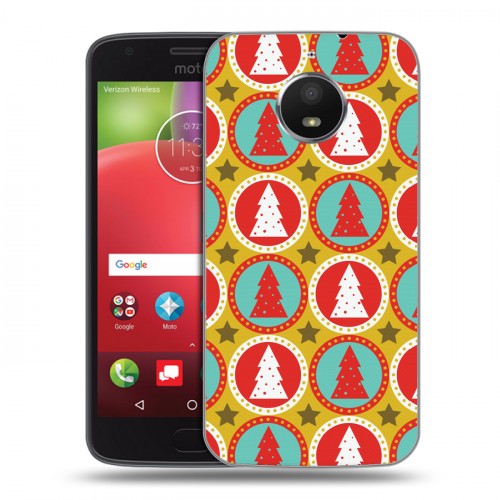 Дизайнерский силиконовый чехол для Motorola Moto E4 Plus Ретро Рождество