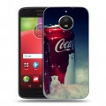 Дизайнерский пластиковый чехол для Motorola Moto E4 Plus Coca-cola