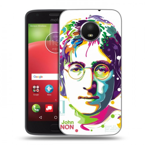 Дизайнерский силиконовый чехол для Motorola Moto E4 Plus Джон Леннон