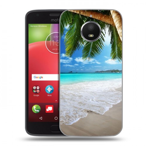 Дизайнерский силиконовый чехол для Motorola Moto E4 Plus Пляж