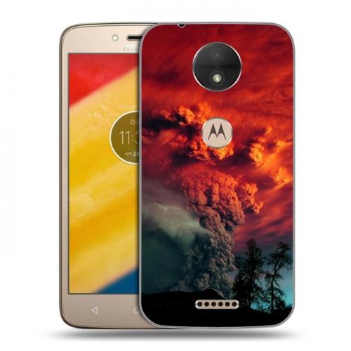 Дизайнерский пластиковый чехол для Motorola Moto C Вулканы