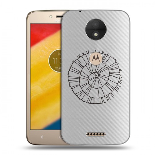 Полупрозрачный дизайнерский силиконовый чехол для Motorola Moto C Абстракции 5