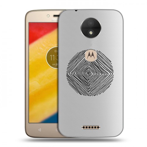 Полупрозрачный дизайнерский пластиковый чехол для Motorola Moto C Абстракции 5