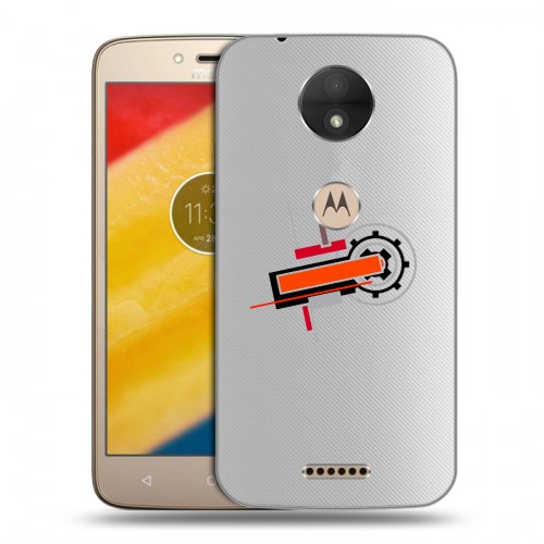 Полупрозрачный дизайнерский пластиковый чехол для Motorola Moto C Абстракции 3