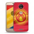 Дизайнерский силиконовый чехол для Motorola Moto C флаг Киргизии