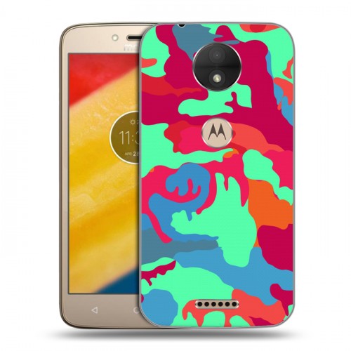 Дизайнерский пластиковый чехол для Motorola Moto C Кислотный камуфляж