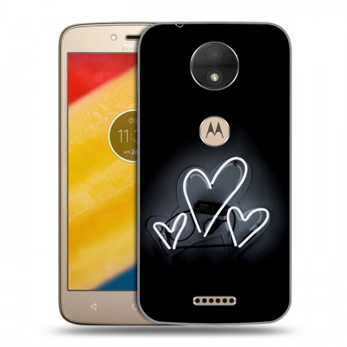 Дизайнерский пластиковый чехол для Motorola Moto C Неоновые образы