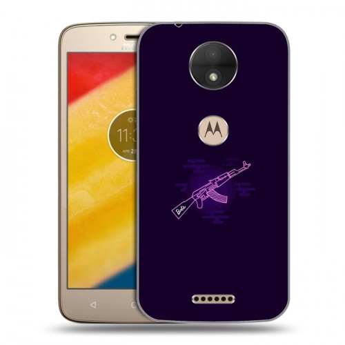 Дизайнерский силиконовый чехол для Motorola Moto C Неоновые образы