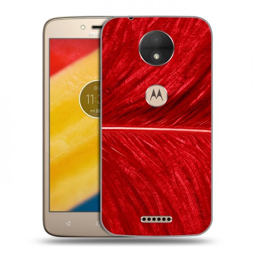Дизайнерский пластиковый чехол для Motorola Moto C Перья