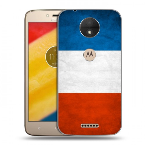 Дизайнерский силиконовый чехол для Motorola Moto C Флаг Франции