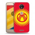 Дизайнерский силиконовый чехол для Motorola Moto C Флаг Киргизии