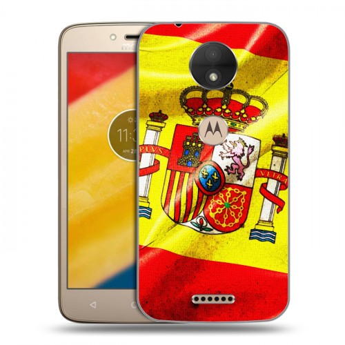 Дизайнерский силиконовый чехол для Motorola Moto C Флаг Испании