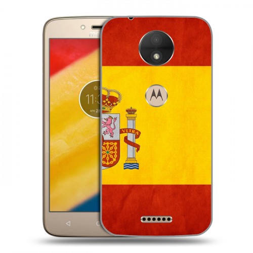 Дизайнерский пластиковый чехол для Motorola Moto C Флаг Испании
