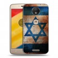 Дизайнерский пластиковый чехол для Motorola Moto C Флаг Израиля