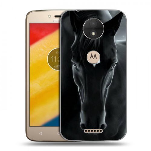 Дизайнерский пластиковый чехол для Motorola Moto C Лошади