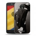 Дизайнерский пластиковый чехол для Motorola Moto C Plus Майкл Джексон