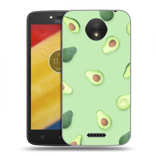 Дизайнерский пластиковый чехол для Motorola Moto C Plus Веселое авокадо