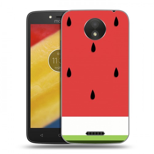 Дизайнерский пластиковый чехол для Motorola Moto C Plus Арбузы
