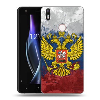Дизайнерский силиконовый чехол для BQ Aquaris X Российский флаг и герб (на заказ)