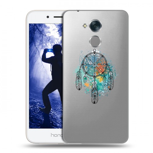 Полупрозрачный дизайнерский пластиковый чехол для Huawei Honor 6A Прозрачные ловцы снов
