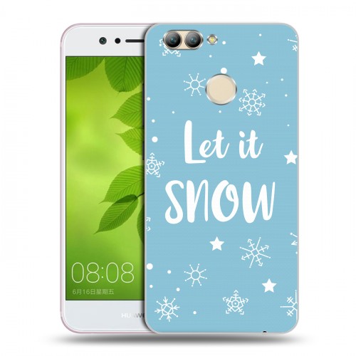 Дизайнерский пластиковый чехол для Huawei Nova 2 снежинки